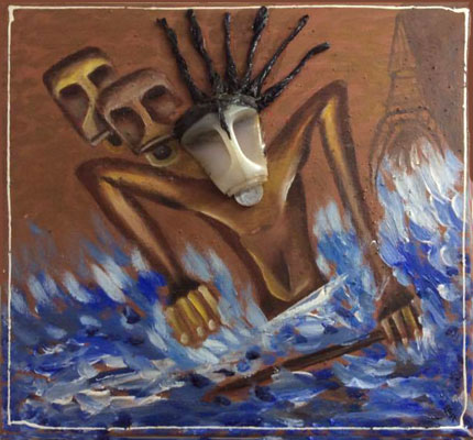 migrants dans l'eau