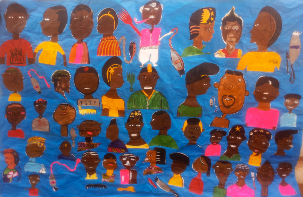 fresque coifures africaine hommes
