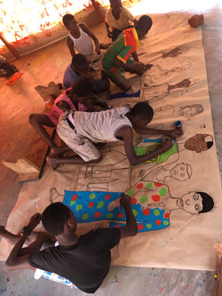 fresque des enfants de Bobo Dioulasso