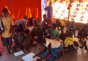 peintures au sable preparation des dessins