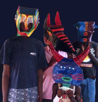 masque realises par les enfants